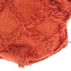 Pre Owned Chanel Orange Tweed Shoulder Tote