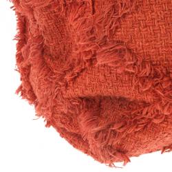 Pre Owned Chanel Orange Tweed Shoulder Tote
