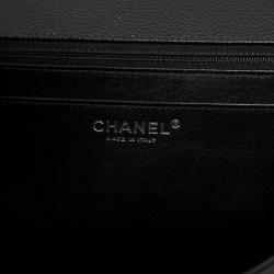 Pre Owned Chanel Black Caviar Maxi Classic Flap Bag