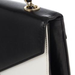 Pre Owned Chanel Black And White Envelope Shoulder Bag 