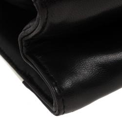 Pre Owned Chanel Black And White Envelope Shoulder Bag 