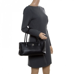 Chanel Black Leather Small Cerf Executive Tote Chanel