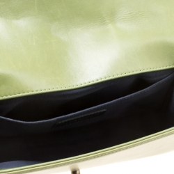 مملوكة مسبقًا Chanel Olive Green Quilted Tweed and Velvet Medium Boy Flap Bag