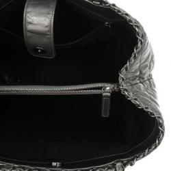 Pre Owned Chanel Metallic Leather Chain Me Tote