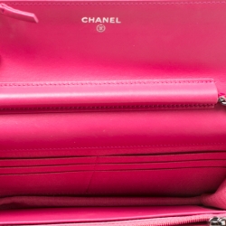 Chanel Pink Python CC Wallet on Chain