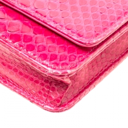 Chanel Pink Python CC Wallet on Chain
