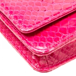 Chanel Pink Python CC Wallet on Chain