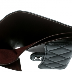 Chanel Black Quilted Leather CC Compact Wallet