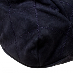 Pre Owned حقيبة شانيل نوبوك مبطنة زرقاء داكنة