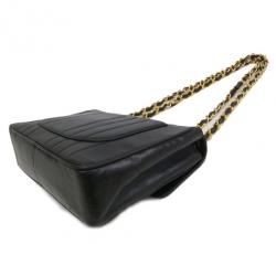 Pre Owned Chanel Black Vintage Vertical Quilt Mademoiselle Flap Bag