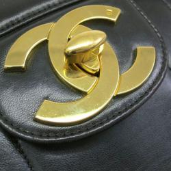 Pre Owned Chanel Black Vintage Vertical Quilt Mademoiselle Flap Bag