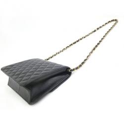 Pre Owned Chanel Black Leather Classic Mini Square Flap Bag