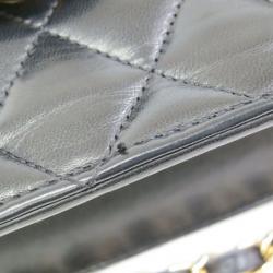 Pre Owned Chanel Black Leather Classic Mini Square Flap Bag