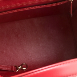 مملوكة مسبقًا Chanel Red Quilted Leather Small Shopping Bag 