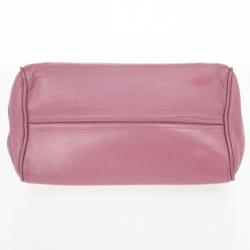 Pre Owned Chanel Rouge Rose Caviar Leather Accordion Flap Handbag