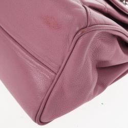 Pre Owned Chanel Rouge Rose Caviar Leather Accordion Flap Handbag