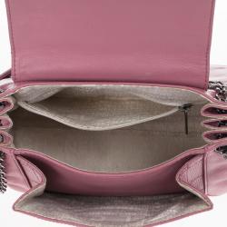 Pre Owned Chanel Rouge Rose Caviar Leather Accordion Flap Handbag