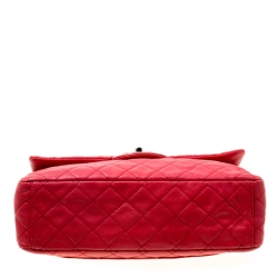 مملوكة مسبقًا حقيبة شانيل قلاب كلاسيك ماكس جلد مبطن أسود