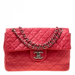 مملوكة مسبقًا حقيبة شانيل قلاب كلاسيك ماكس جلد مبطن أسود