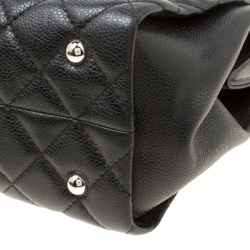 مملوكة مسبقًا Chanel Black Quilted Caviar Leather Timeless Frame Tote