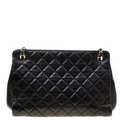 مملوكة مسبقًا Chanel Black Quilted Caviar Leather Timeless Frame Tote