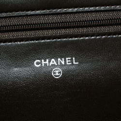 Chanel Brown/Grey Python CC Wallet on Chain