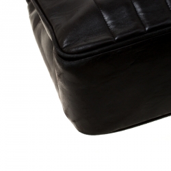 Pre Owned Chanel Black Vertical Quilted Leather Jumbo Vintage Classic Single Flap Bag