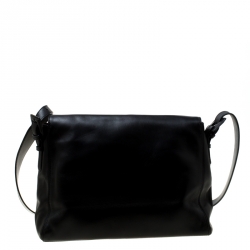 Pre Owned Chanel Black Leather Shoulder Bag