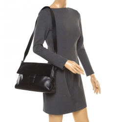 Pre Owned Chanel Black Leather Shoulder Bag