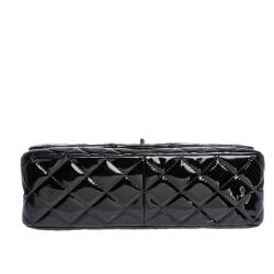مملوكة مسبقًا Chanel Black Quilted Patent Leather Reissue 2.55 Classic 227 Flap Bag
