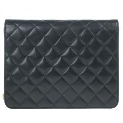 Pre Owned Chanel Black Matelasse Leather Small Shoulder Bag