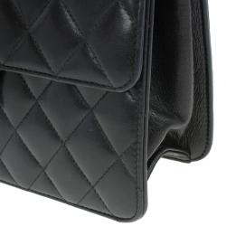 Pre Owned Chanel Black Matelasse Leather Small Shoulder Bag