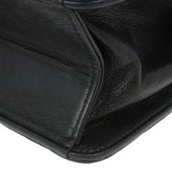 Pre Owned Chanel Black Matelasse Leather Small Shoulder Bag