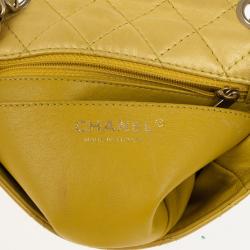 مملوكة مسبقًا Chanel Yellow Lambskin Extra Mini Classic Flap Bag With Stones
