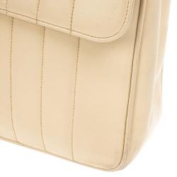 Pre Owned Chanel Vintage Vertical Quilt Lambskin Jumbo Classic Flap Bag