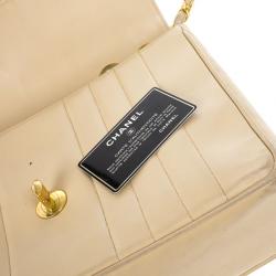 Pre Owned Chanel Vintage Vertical Quilt Lambskin Jumbo Classic Flap Bag