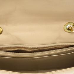 Pre Owned Chanel Vintage Vertical Quilt Lambskin Jumbo Classic Flap Bag