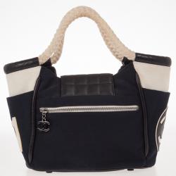 Pre Owned Chanel Black Canvas Cruise Rope Cabas Tote