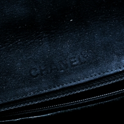 Pre Owned Chanel Black Quilted Suede Flap Shoulder Bag