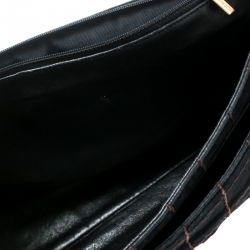 Pre Owned Chanel Black Quilted Suede Flap Shoulder Bag