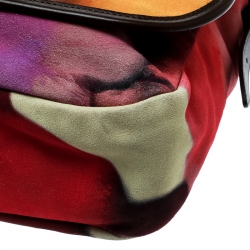 Chanel Multicolor Nubuck Leather CC Flower Power Messenger Bag