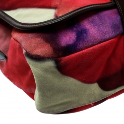 Chanel Multicolor Nubuck Leather CC Flower Power Messenger Bag