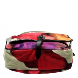 Chanel Multicolor Nubuck Leather CC Flower Power Messenger Bag