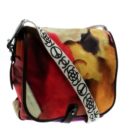 Chanel Multicolor Nubuck Leather CC Flower Power Messenger Bag