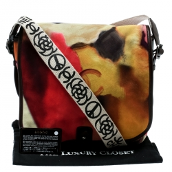 Chanel Multicolor Nubuck Leather CC Flower Power Messenger Bag