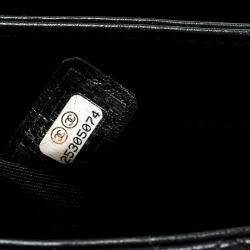Pre Owned Chanel Black Quilted Leather Top Handle Bag