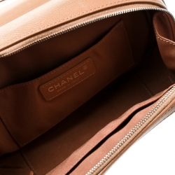 مملوكة مسبقًا Chanel Caramel Quilted Leather Camera Crossbody Bag