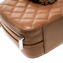 مملوكة مسبقًا Chanel Caramel Quilted Leather Camera Crossbody Bag