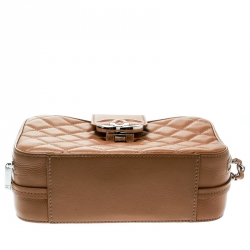 مملوكة مسبقًا Chanel Caramel Quilted Leather Camera Crossbody Bag