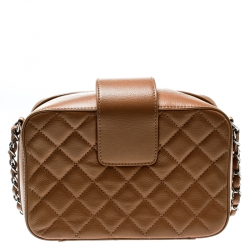 مملوكة مسبقًا Chanel Caramel Quilted Leather Camera Crossbody Bag